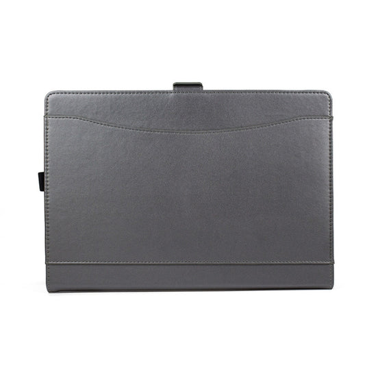 For Microsoft Surface Pro 7 / 7+ Microfiber Lambskin Texture Magnetic Horizontal Flip Leather Case with Pen Slot & Holder (Grey) - Others by buy2fix | Online Shopping UK | buy2fix