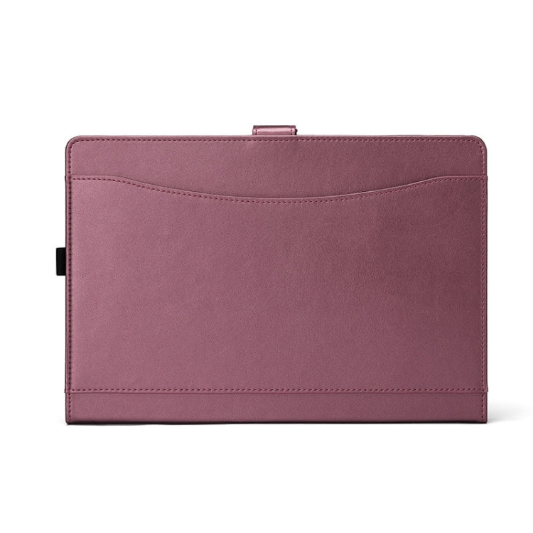 For Microsoft Surface Pro 7 / 7+ Microfiber Lambskin Texture Magnetic Horizontal Flip Leather Case with Pen Slot & Holder (Red) - Others by buy2fix | Online Shopping UK | buy2fix