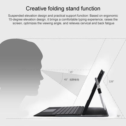 For Microsoft Surface Pro 7 / 7+ Microfiber Lambskin Texture Magnetic Horizontal Flip Leather Case with Pen Slot & Holder (Grey) - Others by buy2fix | Online Shopping UK | buy2fix