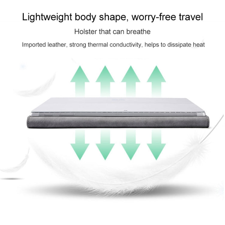 For Microsoft Surface Pro 7 / 7+ South African Sheepskin Magnetic Horizontal Flip Leather Case with Pen Slot & Holder (Black) - Others by buy2fix | Online Shopping UK | buy2fix