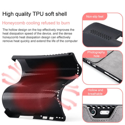 For Microsoft Surface Pro 7 / 7+ Microfiber Lambskin Texture Magnetic Horizontal Flip Leather Case with Pen Slot & Holder (Red) - Others by buy2fix | Online Shopping UK | buy2fix