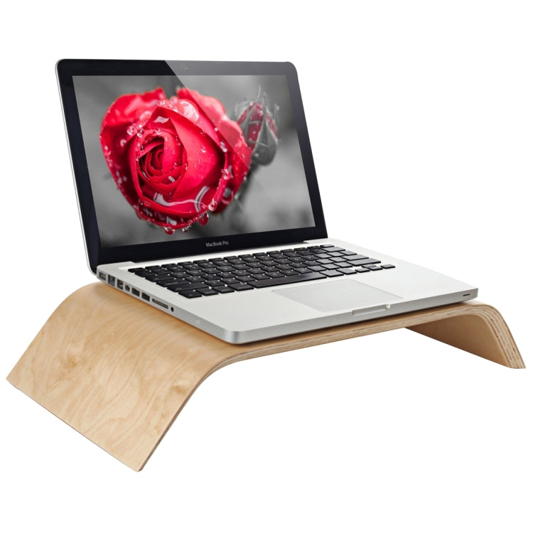 SamDi Artistic Wood Grain Desktop Holder Stand Cradle for Apple Macbook, ASUS, Lenovo - MacBook Holder by buy2fix | Online Shopping UK | buy2fix