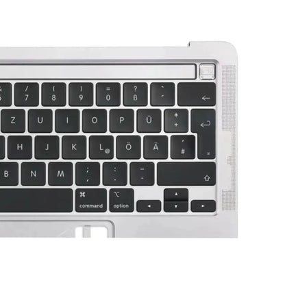 For Macbook Pro 13 inch 2021 A2338 C-side Cover + UK Edition Key Board (Silver) - Bottom Cover by buy2fix | Online Shopping UK | buy2fix