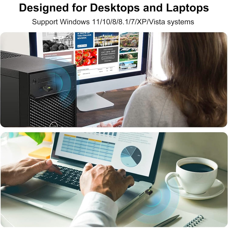 600Mbps AC Dual Band USB WIFI Adapter by buy2fix