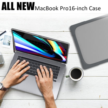 For MacBook Pro 16 inch A2141 (2019) PC + TPU Two Colors Laptop Protective Case(Grey) - MacBook Pro Cases by buy2fix | Online Shopping UK | buy2fix