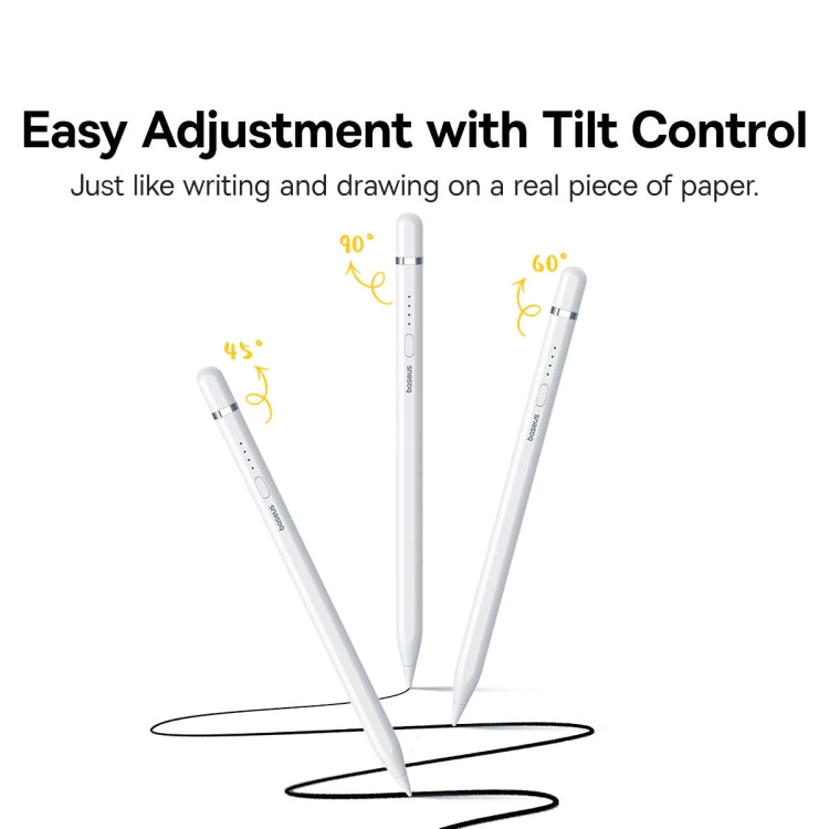 Baseus Smooth Writing 2 Series Direct Plug-in Capacitive Writing Stylus 8 Pin Active Version (White) - Stylus Pen by Baseus | Online Shopping UK | buy2fix