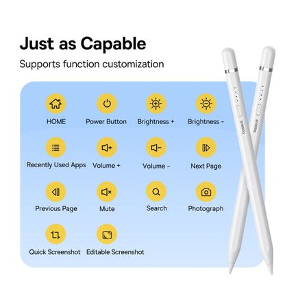 Baseus Smooth Writing 2 Series Direct Plug-in Capacitive Writing Stylus 8 Pin Active Version (White) - Stylus Pen by Baseus | Online Shopping UK | buy2fix