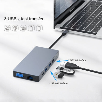 Blueendless 12 In 1 Multi-function Type-C / USB-C HUB Expansion Dock - USB HUB by Blueendless | Online Shopping UK | buy2fix