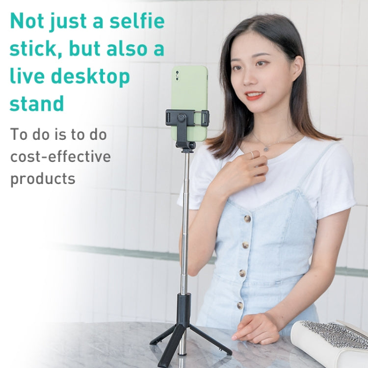 R1 Multifunctional Bluetooth Tripod Selfie Stick (Dark Green) - Selfie Sticks by buy2fix | Online Shopping UK | buy2fix