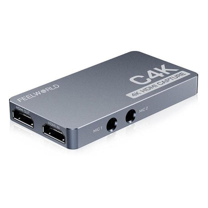 FEEWORLD C4K Video Capture 4K HDMI 60Hz In and Out USB-C Plug and Play for Streaming Gaming Video Conference - Video Capture Solutions by FEELWORLD | Online Shopping UK | buy2fix