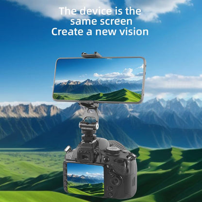 BEXIN PH-01 Desktop Live Broadcast Bracket 360 Phone Clamp Dual Cold Shoes Mount (Black) - Stand by BEXIN | Online Shopping UK | buy2fix