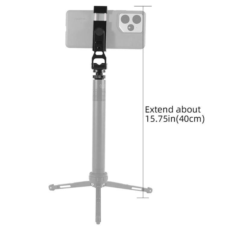 BEXIN PH-01 Desktop Live Broadcast Bracket 360 Phone Clamp Dual Cold Shoes Mount (Black) - Stand by BEXIN | Online Shopping UK | buy2fix