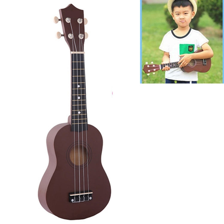 HM100 21 inch Basswood Ukulele Children Musical Enlightenment Instrument(Coffee) - String Instrument Accessories by buy2fix | Online Shopping UK | buy2fix