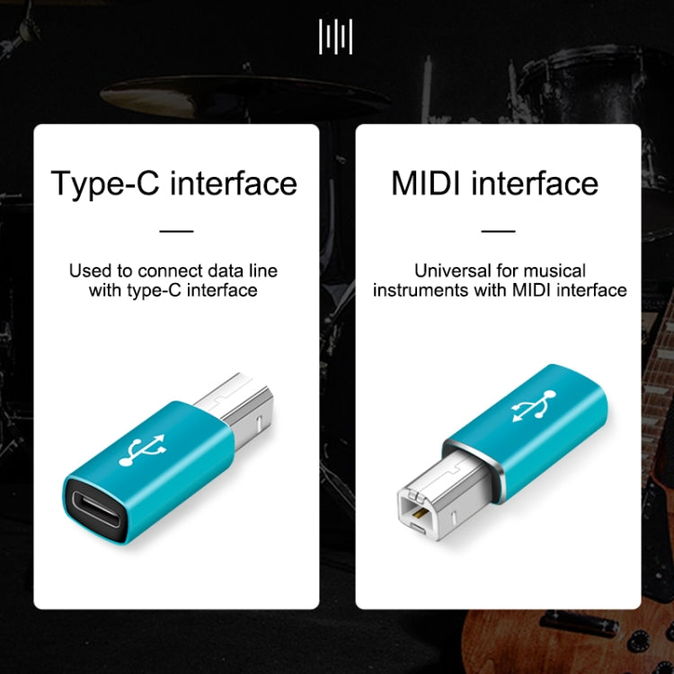Type-C Female to MIDI Male Universal Adapter for Electronic Musical Instruments(Black) - Keyboard Accessories by buy2fix | Online Shopping UK | buy2fix