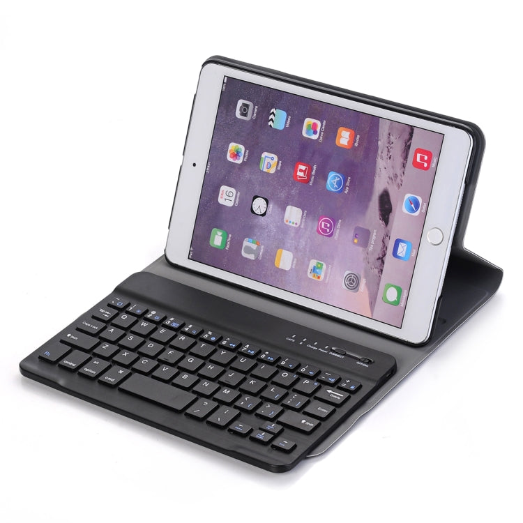 A03 for iPad mini 3 / 2 / 1 Universal Ultra-thin ABS Horizontal Flip Tablet Case + Bluetooth Keyboard(Blue) - For iPad mini by buy2fix | Online Shopping UK | buy2fix