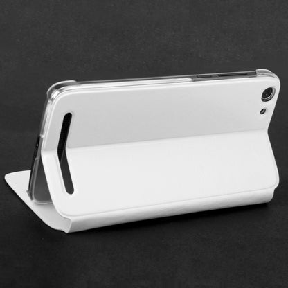 Horizontal Flip Leather Case with Holder for DOOGEE Y200(White) - More Brand by buy2fix | Online Shopping UK | buy2fix