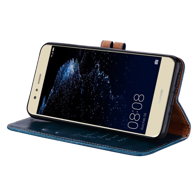 For Huawei P10 Lite Business Style Oil Wax Texture Horizontal Flip Leather Case with Holder & Card Slots & Wallet (Blue) - Huawei Cases by buy2fix | Online Shopping UK | buy2fix