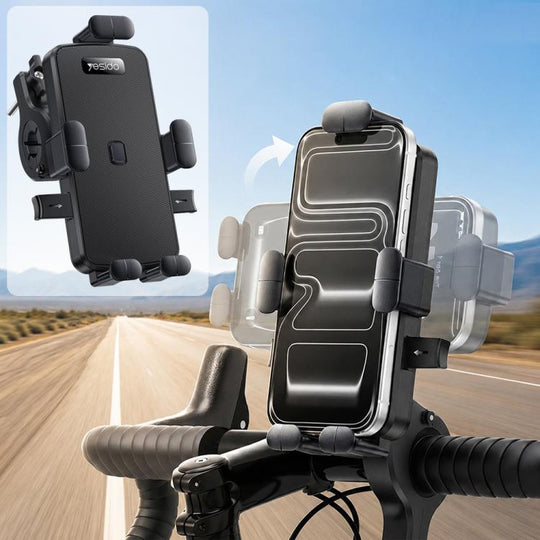 Yesido C336 Bicycle & Motorcycle Rotatable Phone Holder (Black)