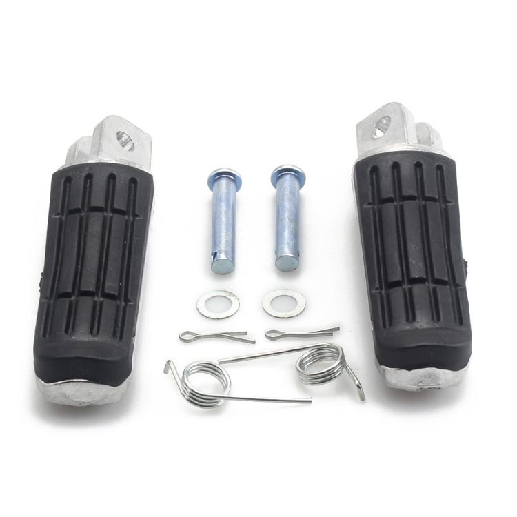 One Pair Motorcycle Front Foot Pegs for Suzuki HAYABUSA GSX1300R 1997–2010 (Black Silver) - Others by buy2fix | Online Shopping UK | buy2fix