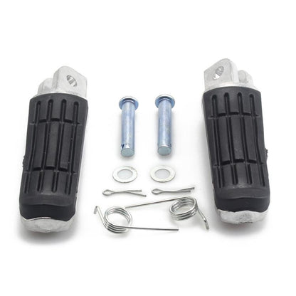 One Pair Motorcycle Front Foot Pegs for Suzuki HAYABUSA GSX1300R 1997–2010 (Black Silver) - Others by buy2fix | Online Shopping UK | buy2fix