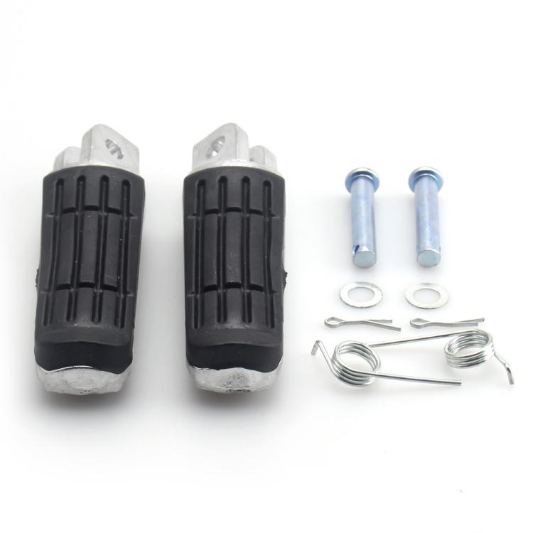 One Pair Motorcycle Front Foot Pegs for Suzuki HAYABUSA GSX1300R 1997–2010 (Black Silver) - Others by buy2fix | Online Shopping UK | buy2fix