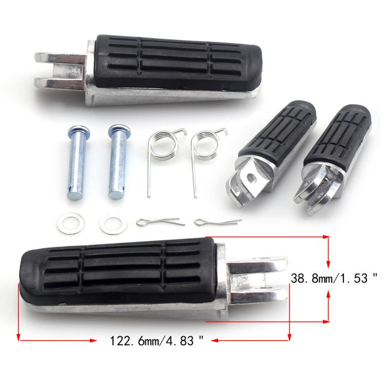 One Pair Motorcycle Front Foot Pegs for Suzuki HAYABUSA GSX1300R 1997–2010 (Black Silver) - Others by buy2fix | Online Shopping UK | buy2fix