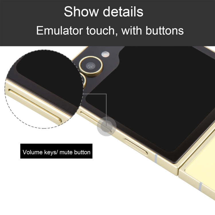 For Samsung Galaxy Z Flip6 Black Screen Non-Working Fake Dummy Display Model (Yellow) - For Galaxy by buy2fix | Online Shopping UK | buy2fix
