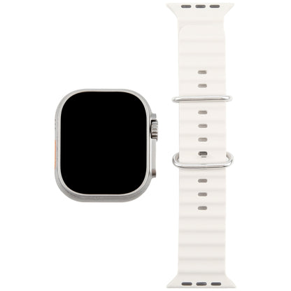 For Apple Watch Ultra 2 49mm Black Screen Non-Working Fake Dummy Display Model (Beige White) - Watch Model by buy2fix | Online Shopping UK | buy2fix
