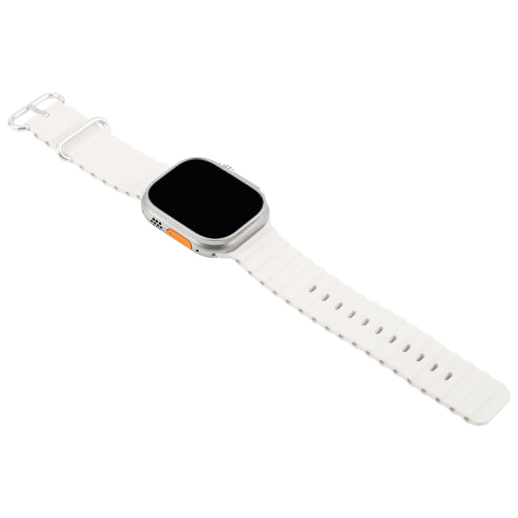 For Apple Watch Ultra 2 49mm Black Screen Non-Working Fake Dummy Display Model (Beige White) - Watch Model by buy2fix | Online Shopping UK | buy2fix