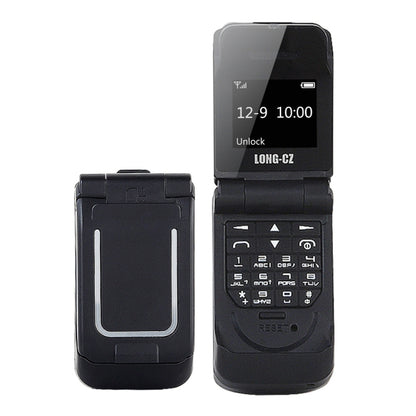 LONG-CZ J9 Mini Flip Style Mobile Phone, 0.66 inch, 18 Keys, Support Bluetooth, FM, SOS, Anti-lost, Magic Sound, Auto Answering, GSM, Single SIM(Black) - Others by buy2fix | Online Shopping UK | buy2fix