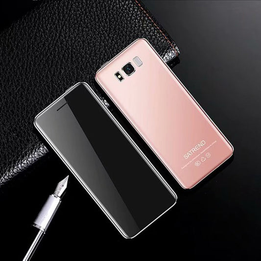 SATREND S10 Card Mobile Phone, 2.4 inch Touch Screen, MTK6261D, Support Bluetooth, FM, GSM, Dual SIM(Pink) by SATREND