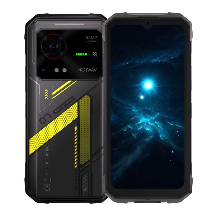 HOTWAV Hyper 7 Rugged Phone, 8GB+256GB, 10800mAh, 6.6 inch Android 14 MediaTek Dimensity 7050 5G, Network: 5G, OTG, NFC (Punk Yellow) - Other by HOTWAV | Online Shopping UK | buy2fix