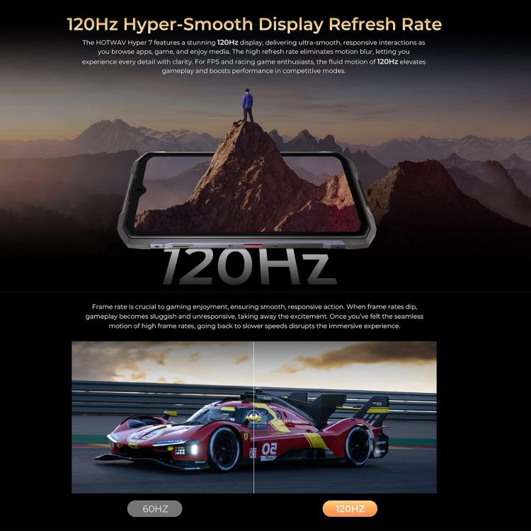 HOTWAV Hyper 7 Rugged Phone, 8GB+256GB, 10800mAh, 6.6 inch Android 14 MediaTek Dimensity 7050 5G, Network: 5G, OTG, NFC (Black) - Other by HOTWAV | Online Shopping UK | buy2fix