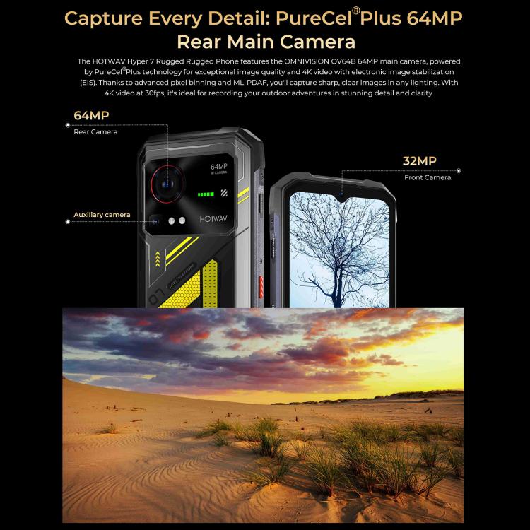 HOTWAV Hyper 7 Rugged Phone, 8GB+256GB, 10800mAh, 6.6 inch Android 14 MediaTek Dimensity 7050 5G, Network: 5G, OTG, NFC (Black) - Other by HOTWAV | Online Shopping UK | buy2fix