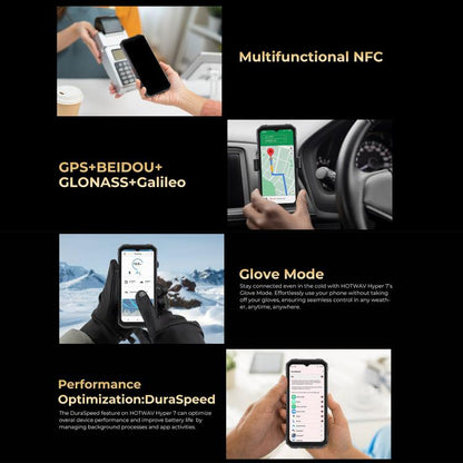 HOTWAV Hyper 7 Rugged Phone, 8GB+256GB, 10800mAh, 6.6 inch Android 14 MediaTek Dimensity 7050 5G, Network: 5G, OTG, NFC (Black) - Other by HOTWAV | Online Shopping UK | buy2fix