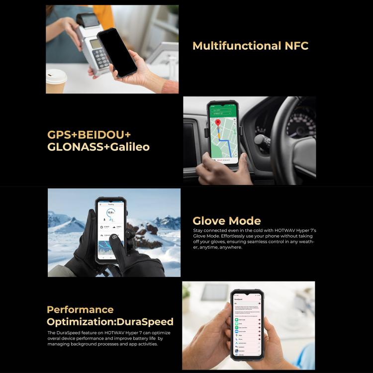 HOTWAV Hyper 7 Rugged Phone, 8GB+256GB, 10800mAh, 6.6 inch Android 14 MediaTek Dimensity 7050 5G, Network: 5G, OTG, NFC (Punk Yellow) - Other by HOTWAV | Online Shopping UK | buy2fix