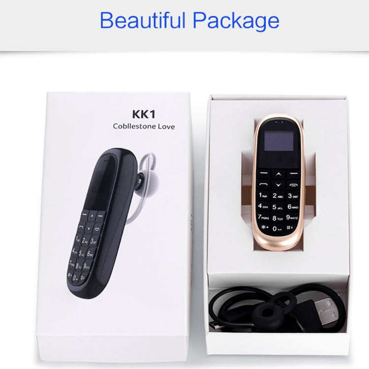 AIEK KK1 Mini Mobile Phone, English Keyboard, Hands Free Bluetooth Dialer Headphone, MTK6261DA, Anti-Lost, Single SIM, Network: 2G(Black) - Others by AIEK | Online Shopping UK | buy2fix