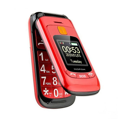 Mafam F899 Flip Phone, 2.4 inch, 32MB+32MB, Support FM, SOS, GSM, Family Number, Big Keys, Dual SIM(Red) - Others by buy2fix | Online Shopping UK | buy2fix