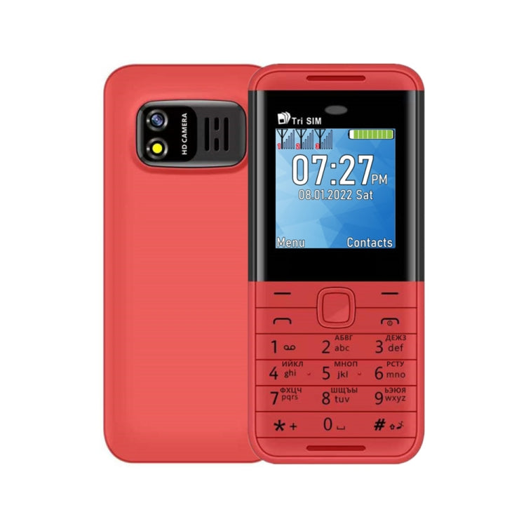 SERVO BM5310 Mini Mobile Phone, Russian Key, 1.33 inch, MTK6261D, 21 Keys, Support Bluetooth, FM, Magic Sound, Auto Call Record, GSM, Triple SIM (Red) - SERVO by SERVO | Online Shopping UK | buy2fix