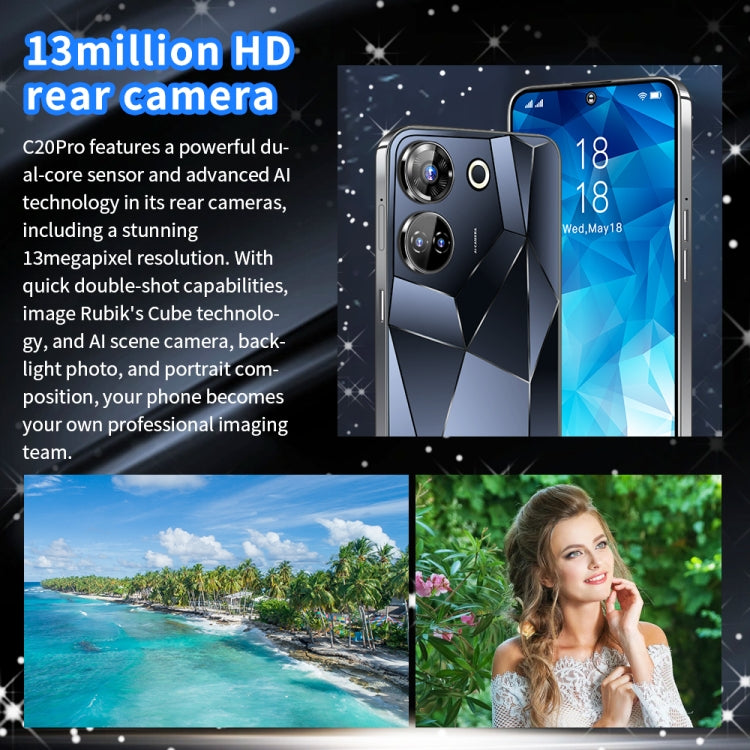 C20 Pro U20, 3GB+64GB, 6.53 inch, Face Identification, Android 8.1 MTK6737 Quad Core, Network: 4G, OTG (Black) -  by buy2fix | Online Shopping UK | buy2fix