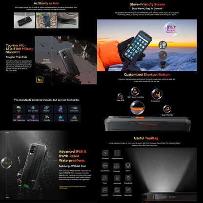 Blackview BV4800 SE Rugged Phone, 4GB+64GB, 6.56 inch Android 15 UMS9320E T615 Octa Core, Network: 4G, OTG, NFC (Black) - Blackview by Blackview | Online Shopping UK | buy2fix