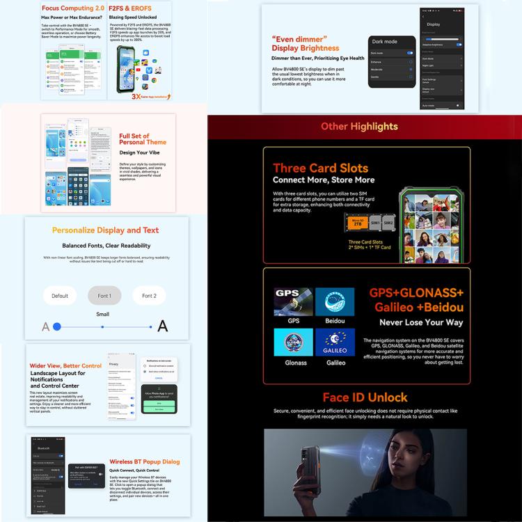 Blackview BV4800 SE Rugged Phone, 4GB+64GB, 6.56 inch Android 15 UMS9320E T615 Octa Core, Network: 4G, OTG, NFC (Black) - Blackview by Blackview | Online Shopping UK | buy2fix