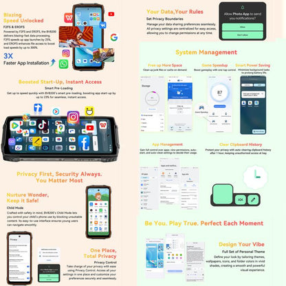Blackview BV8200 Rugged Phone, 12GB+256GB, 6.5 inch + 1.3 inch Android 14 MediaTekHelio G100 MT8781, Network: 4G, NFC (Black) - Blackview by Blackview | Online Shopping UK | buy2fix
