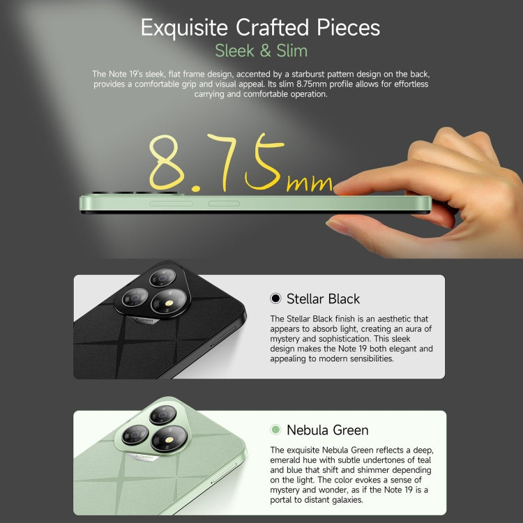 Ulefone Note 19, 3GB+32GB, Face ID & Side Fingerprint, 6.56 inch Android 14 Go Unisoc T603 Octa Core, Network: 4G, Dual SIM, OTG (Black) - Ulefone by Ulefone | Online Shopping UK | buy2fix