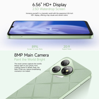 Ulefone Note 19, 3GB+32GB, Face ID & Side Fingerprint, 6.56 inch Android 14 Go Unisoc T603 Octa Core, Network: 4G, Dual SIM, OTG (Black) - Ulefone by Ulefone | Online Shopping UK | buy2fix