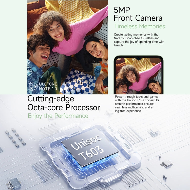 Ulefone Note 19, 3GB+32GB, Face ID & Side Fingerprint, 6.56 inch Android 14 Go Unisoc T603 Octa Core, Network: 4G, Dual SIM, OTG (Black) - Ulefone by Ulefone | Online Shopping UK | buy2fix