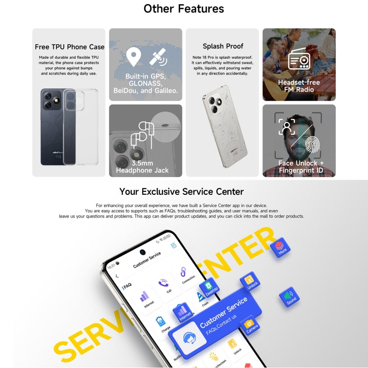 Ulefone Note 18 Pro, 6GB+256GB, Face ID & Side Fingerprint, 6.78 inch Android 14 MediaTek Helio G91 MTK6769 Octa Core, Network: 4G, Dual SIM, OTG, NFC (Lustrous Black) - Ulefone by Ulefone | Online Shopping UK | buy2fix