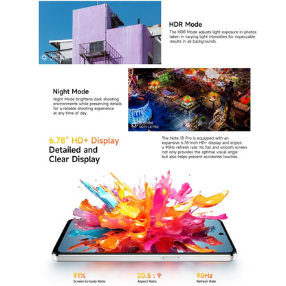 Ulefone Note 18 Pro, 6GB+256GB, Face ID & Side Fingerprint, 6.78 inch Android 14 MediaTek Helio G91 MTK6769 Octa Core, Network: 4G, Dual SIM, OTG, NFC (Moonlit White) - Ulefone by Ulefone | Online Shopping UK | buy2fix