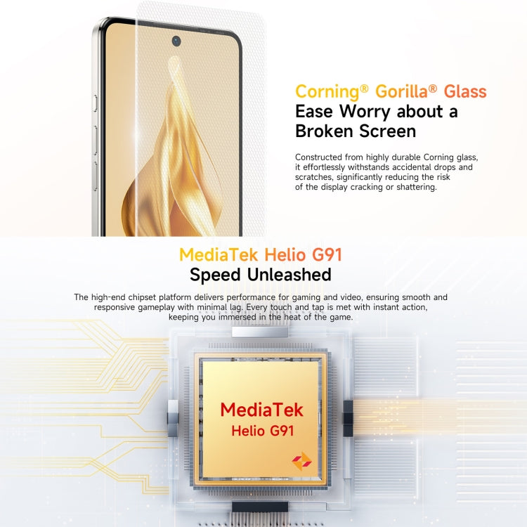 Ulefone Note 18 Pro, 6GB+256GB, Face ID & Side Fingerprint, 6.78 inch Android 14 MediaTek Helio G91 MTK6769 Octa Core, Network: 4G, Dual SIM, OTG, NFC (Moonlit White) - Ulefone by Ulefone | Online Shopping UK | buy2fix