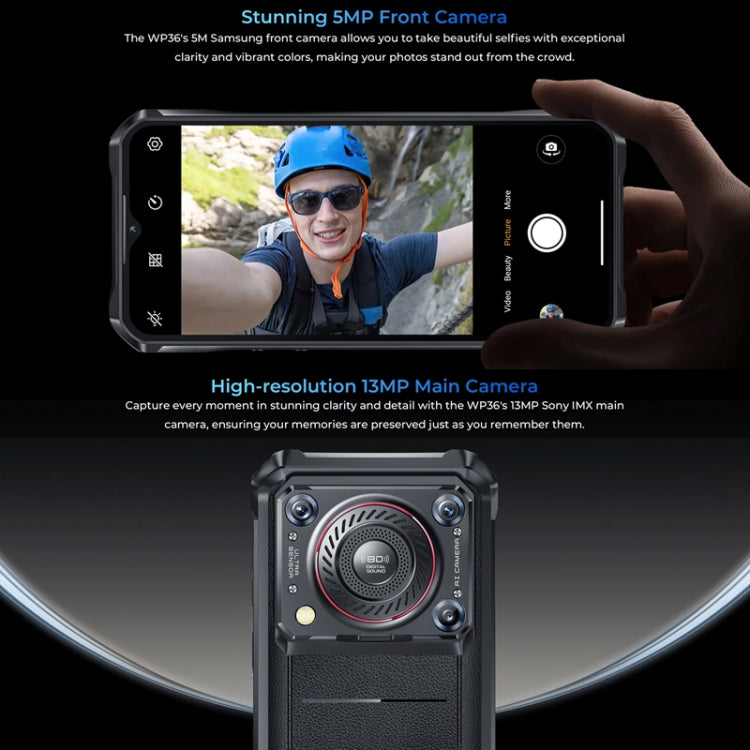 Oukitel WP36 Pro, 6GB+256GB, IP68/IP69K, Fingerprint Identification, 10600mAh, 6.52 inch MediaTek MT8788 Octa Core, NFC, OTG, Network: 4G (Black) - OUKITEL by OUKITEL | Online Shopping UK | buy2fix